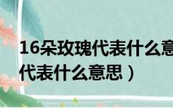 16朵玫瑰代表什么意思八朵百合（16朵玫瑰代表什么意思）