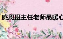 感恩班主任老师最暖心一段话（感恩班主任）