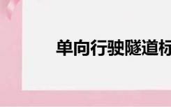 单向行驶隧道标志（隧道标志）