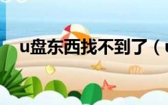 u盘东西找不到了（u盘找不到了怎么办）