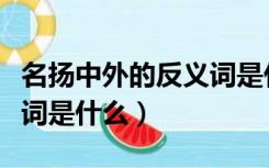 名扬中外的反义词是什么字（名扬中外的反义词是什么）
