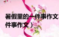 暑假里的一件事作文300字左右（暑假里的一件事作文）