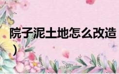 院子泥土地怎么改造（怎么把院子土地弄平整）