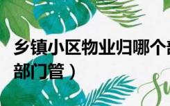 乡镇小区物业归哪个部门管（小区物业归哪个部门管）