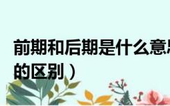 前期和后期是什么意思（前期物业和后期物业的区别）