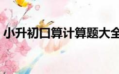 小升初口算计算题大全（小升初计算题大全）