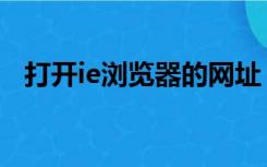 打开ie浏览器的网址（打开ie浏览器网址）