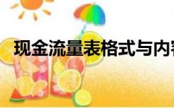 现金流量表格式与内容（现金流量表格式）