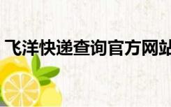 飞洋快递查询官方网站（飞洋国际快递查询）