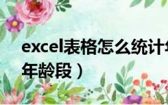 excel表格怎么统计年龄段（excel表格统计年龄段）