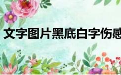 文字图片黑底白字伤感（文字图片黑底白字）