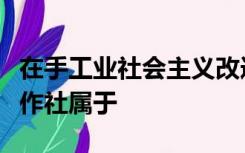 在手工业社会主义改造中建立的手工业供销合作社属于
