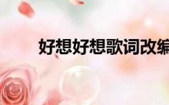 好想好想歌词改编（好想好想歌词）