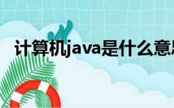 计算机java是什么意思（java是什么意思）