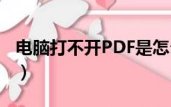 电脑打不开PDF是怎么回事（电脑打不开pdf）