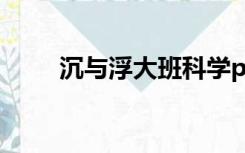 沉与浮大班科学ppt课件（沉与浮）