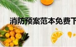 消防预案范本免费下载（消防预案范本）