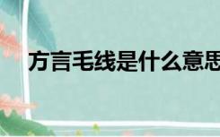 方言毛线是什么意思（毛线是什么意思）