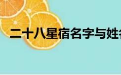 二十八星宿名字与姓名（二十八星宿名字）