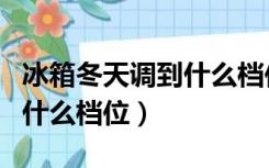 冰箱冬天调到什么档位最合适（冰箱冬天调到什么档位）