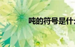 吨的符号是什么（吨的符号）