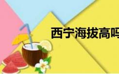 西宁海拔高吗（西宁海拔）