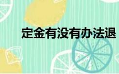 定金有没有办法退（定金怎么才能退）