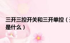 三开三控开关和三开单控（开关三开单控和三开双控的区别是什么）