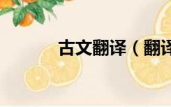 古文翻译（翻译句子(古译今)）