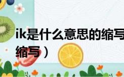 ik是什么意思的缩写 新闻（ik是什么意思的缩写）
