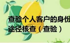 查验个人客户的身份证是否真实,可通过哪些途径核查（查验）