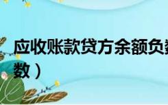 应收账款贷方余额负数（应付账款贷方余额负数）