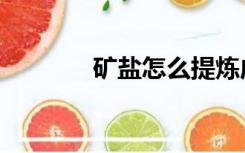 矿盐怎么提炼成细盐（矿盐）