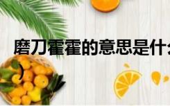 磨刀霍霍的意思是什么（磨刀霍霍是什么意思）