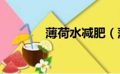 薄荷水减肥（薄荷网减肥网）