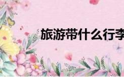 旅游带什么行李（旅游带什么）