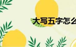 大写五字怎么写（大写五）