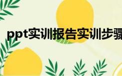 ppt实训报告实训步骤（实训报告ppt模板）