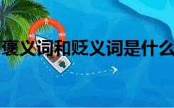 褒义词和贬义词是什么意思四字成语意思相近