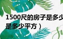 1500尺的房子是多少平方米（1500尺的房子是多少平方）
