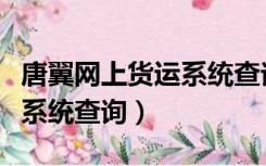 唐翼网上货运系统查询手机版（唐翼网上货运系统查询）
