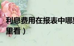 利息费用在报表中哪里看（利息支出在报表哪里看）