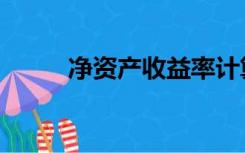 净资产收益率计算公式（净资产）