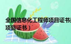 全国信息化工程师项目证书是什么级别（全国信息化工程师项目证书）
