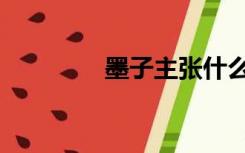 墨子主张什么（墨子主张）