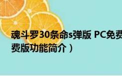 魂斗罗30条命s弹版 PC免费版（魂斗罗30条命s弹版 PC免费版功能简介）