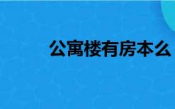 公寓楼有房本么（公寓有房本吗）