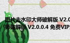 图片去水印大师破解版 V2.0.0.4 免费VIP版（图片去水印大师破解版 V2.0.0.4 免费VIP版功能简介）