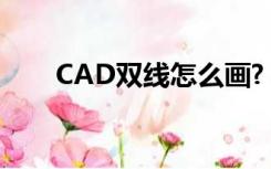CAD双线怎么画?（cad双线怎么画）