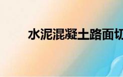 水泥混凝土路面切缝（水泥混凝土）